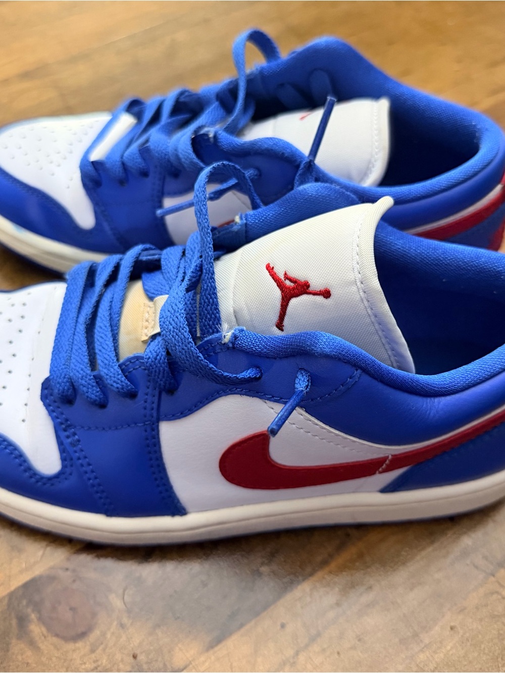 Jordan Low Top Sneakers in Blue and White - Picture 2 of 4
